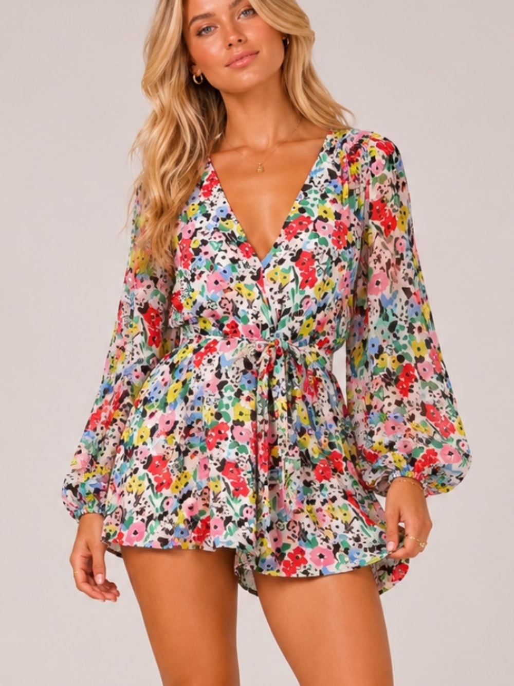 Yumi Kim Women's Juniper Naomi Long Sleeve Romper Size Small 8147